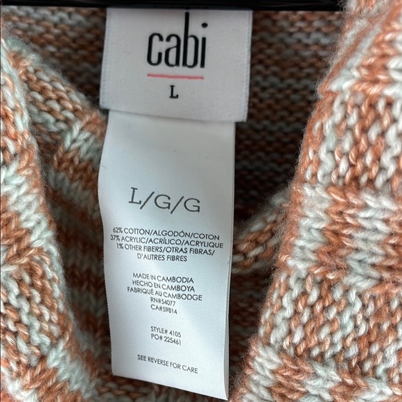 Cabi striped tunic sweater Size L - Picture 5 of 6